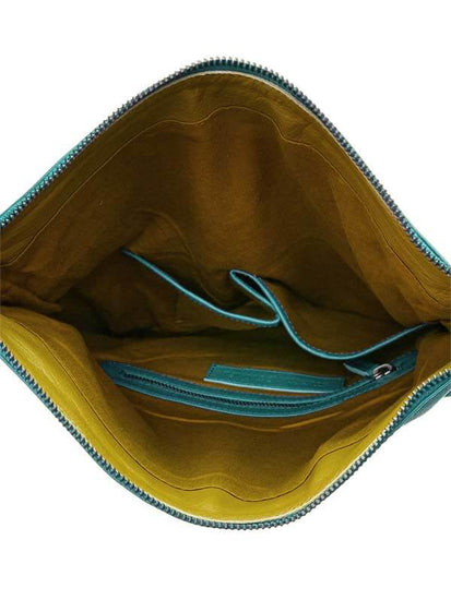 Sticks and Stones - Umschlagtasche Flap Bag - Oil Blue Innenansicht