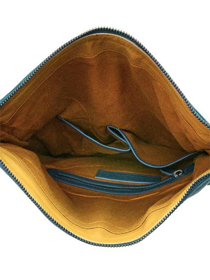 Sticks and Stones - Umschlagtasche Flap Bag - Petrol Blue Innenansicht