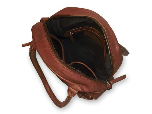 Sticks and Stones - Lederhandtasche Colorado Bag - Mustang Brown Innenansicht