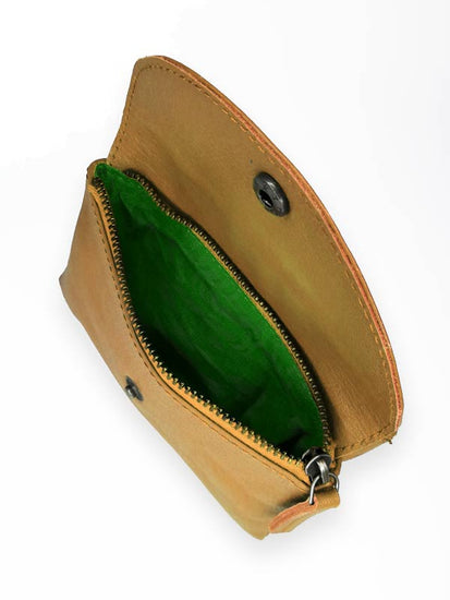 Sticks and Stones - Lederbörse Foggia Wallet - Yellow Kleingeldfach