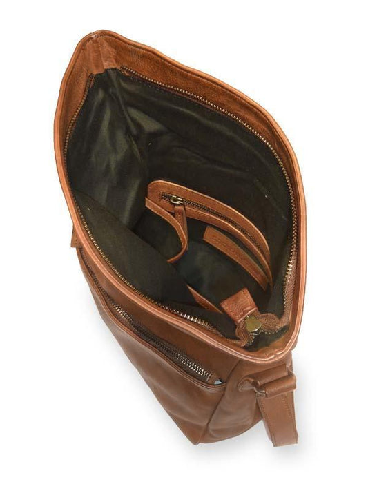 Sticks and Stones - Umschlagtasche Madison Bag - Cognac Innenansicht