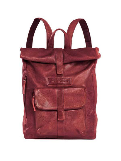 Sticks and Stones - Lederrucksack Messenger - Red