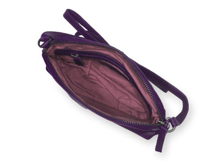 Sticks and Stones - Ledertasche Myra Bag - Classic Purple Innenansicht