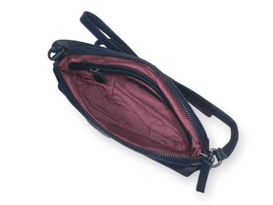 Sticks and Stones - Ledertasche Myra Bag - Dark Blue Innenansicht