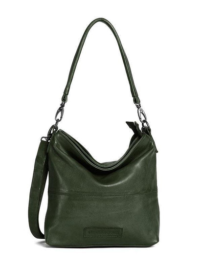 Sticks and Stones - Ledertasche New Amsterdam - Dark Olive