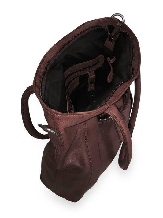 Sticks and Stones - Ledershopper Regina Bag - Burgundy Innenansicht