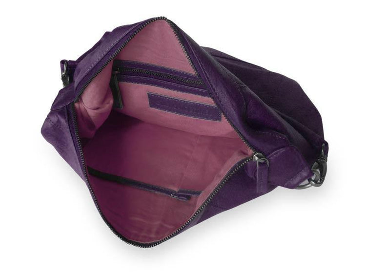 Sticks and Stones - Ledertasche Savona Bag - Classic Purple Innenansicht